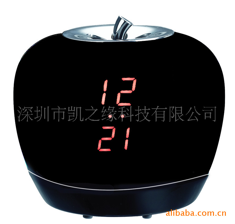 廠傢生產電子促銷/新開發禮品,報時鐘,蘋果型聲控數位管報時鐘工廠,批發,進口,代購