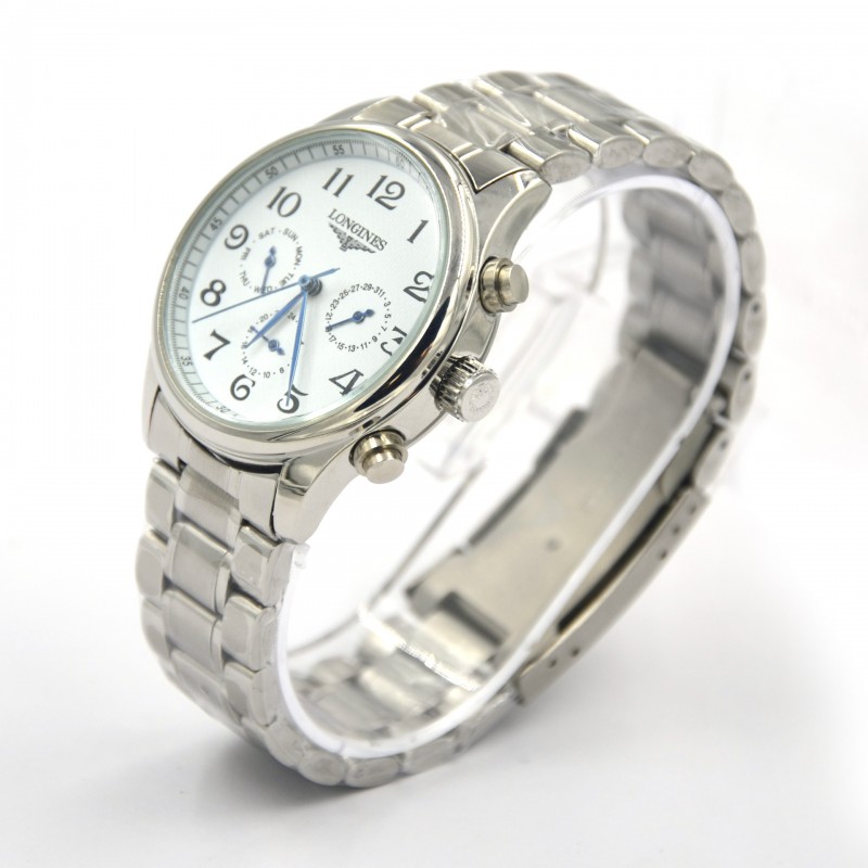 品牌手錶專供精鋼鏤空防水手錶男士腕表 時間三眼多功能六針機械工廠,批發,進口,代購