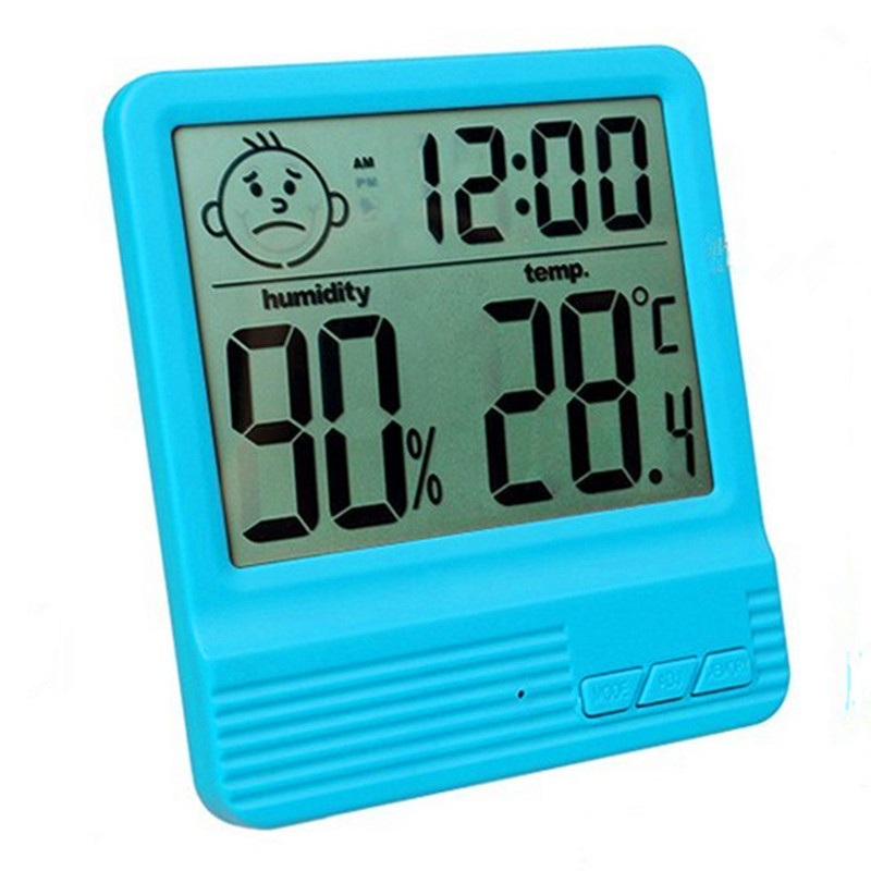 熱銷新款大屏卡通圖案顯示溫濕度計電子鐘 可印logo 廠傢直銷批發・進口・工廠・代買・代購