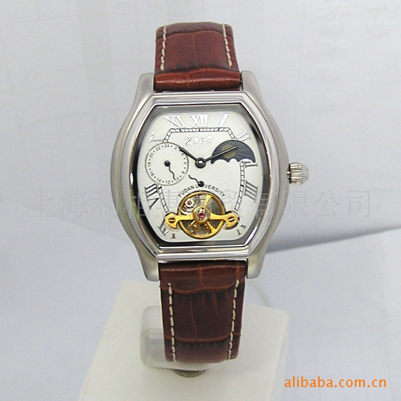 手錶 禮品表 高檔商務表 飛輪月相機械手錶 學院紀念手錶 可定製工廠,批發,進口,代購