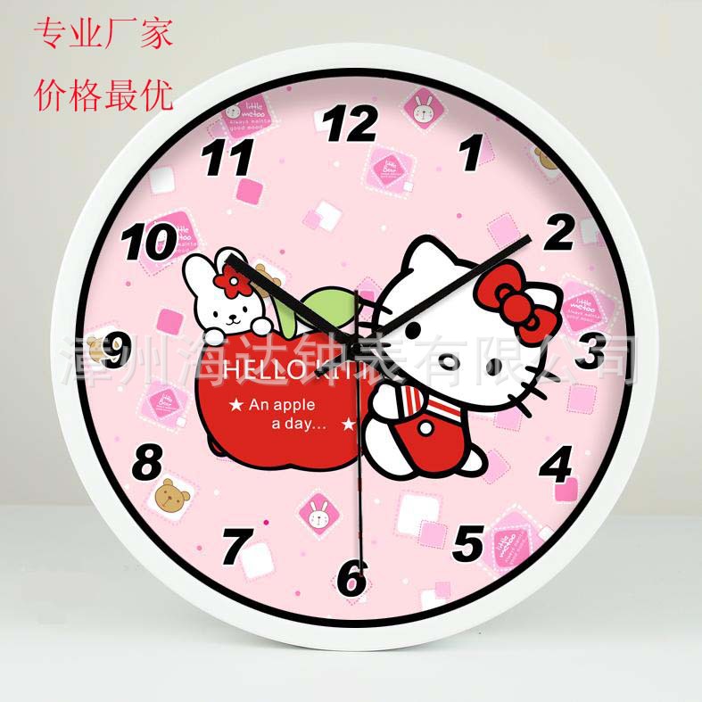 hello kitty掛鐘 卡通時鐘 hello kitty鐘工廠,批發,進口,代購