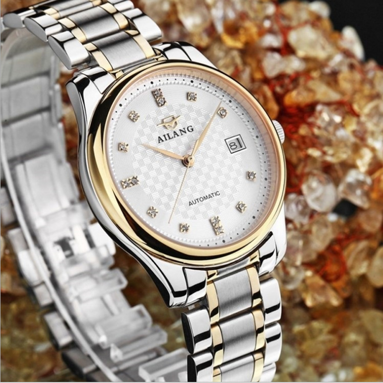 正品瑞士艾浪男士商務機械鋼皮帶手錶全自動手錶一件代發批發・進口・工廠・代買・代購
