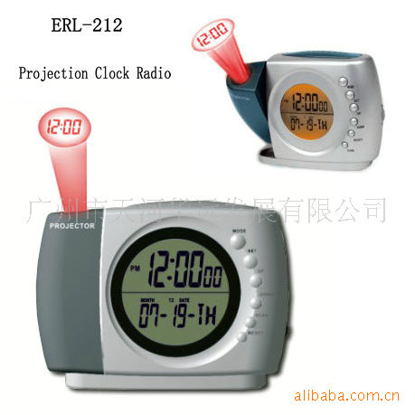 新奇多功能投影鐘，收音機投影鐘，電子萬年歷投影鐘工廠,批發,進口,代購