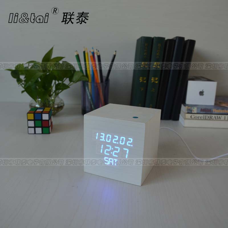 li&tai LED digital wooden clock  gift clock 木質創意禮品鬧鐘批發・進口・工廠・代買・代購