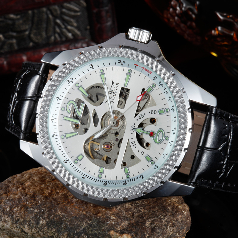 批發生產 JARAGAR銀芯全自動機械手錶 時尚機械表批發批發・進口・工廠・代買・代購