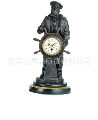 古典鐘表 仿古鐘表 機械鐘 銅鑄理石座鐘  船長   JGP 3047工廠,批發,進口,代購