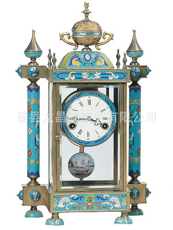 古典鐘表 仿古鐘表 機械鐘 景泰藍鐘  JG002工廠,批發,進口,代購