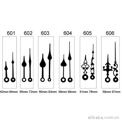 供應鐘針、時分針、秒針、鐘指針、鋁針601-606工廠,批發,進口,代購
