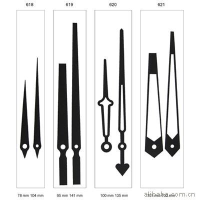 供應鐘針、時分針、秒針、鐘指針、鋁針618-621工廠,批發,進口,代購
