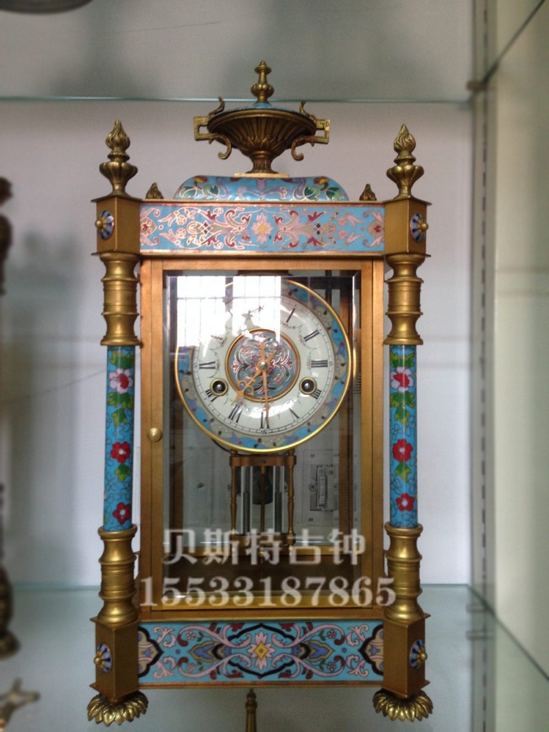 鐘銅座鐘表|景泰藍報時鐘表|全銅上弦機械座鐘|臺式鐘|仿古董鐘表批發・進口・工廠・代買・代購