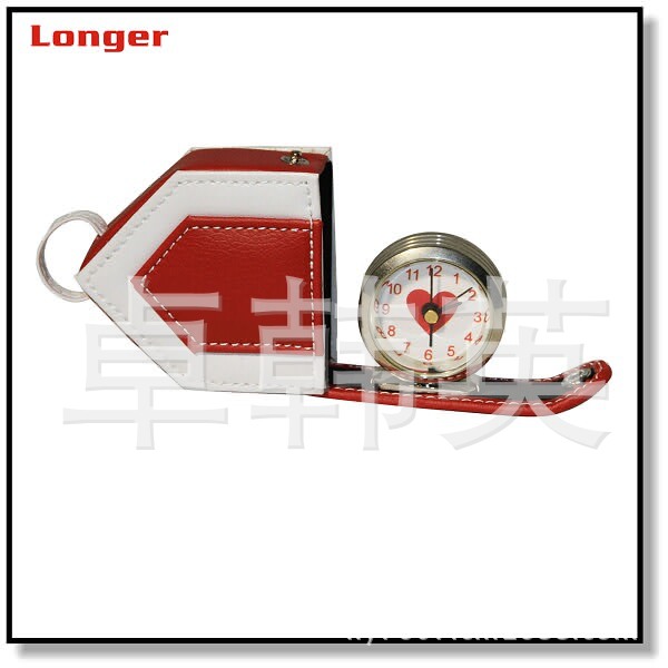 2015新款熱銷   皮革旅行鐘    定製皮包旅行鬧鐘     LG2066工廠,批發,進口,代購