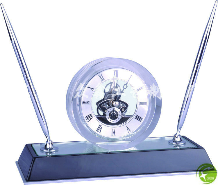 廠傢直銷 玻璃鐘表擺件 個性時尚鐘表擺件 D6075批發・進口・工廠・代買・代購