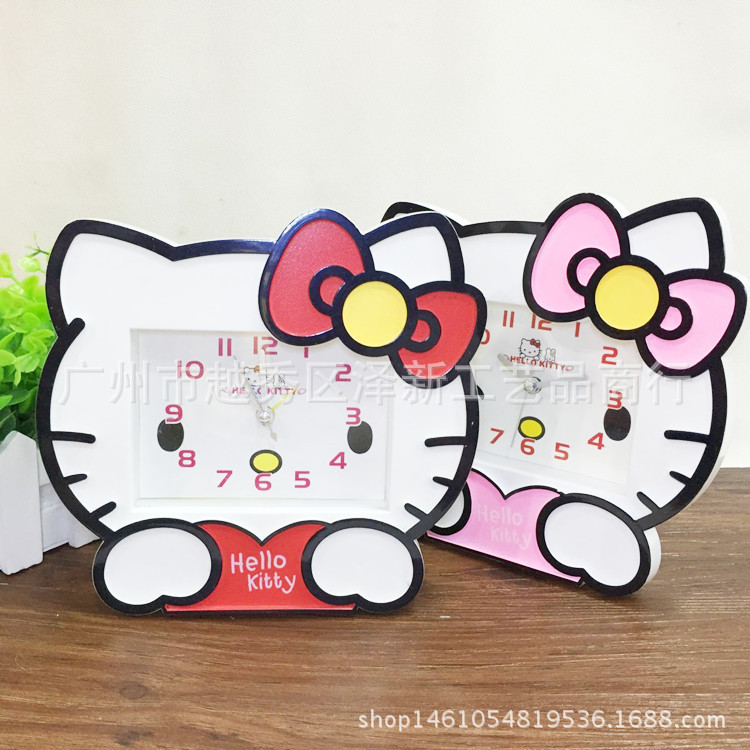 hello Kitty鬧鐘 卡通創意造型鬧鐘  KT貓造型鬧鐘 鬧表新款工廠,批發,進口,代購