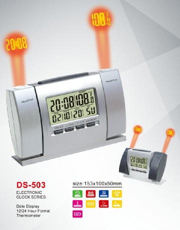 雙投影鬧鐘 智能數字電子鐘 多功能投影鐘 DS-503工廠,批發,進口,代購