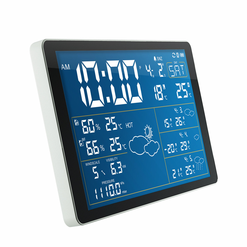 藍牙天氣預報創意鬧鐘 2016外貿熱銷 廠傢直銷氣象鐘批發・進口・工廠・代買・代購