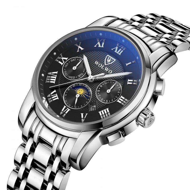 一件代發 零售468起 沃倫沃手錶 W6082男士石英表精鋼多功能 男表批發・進口・工廠・代買・代購