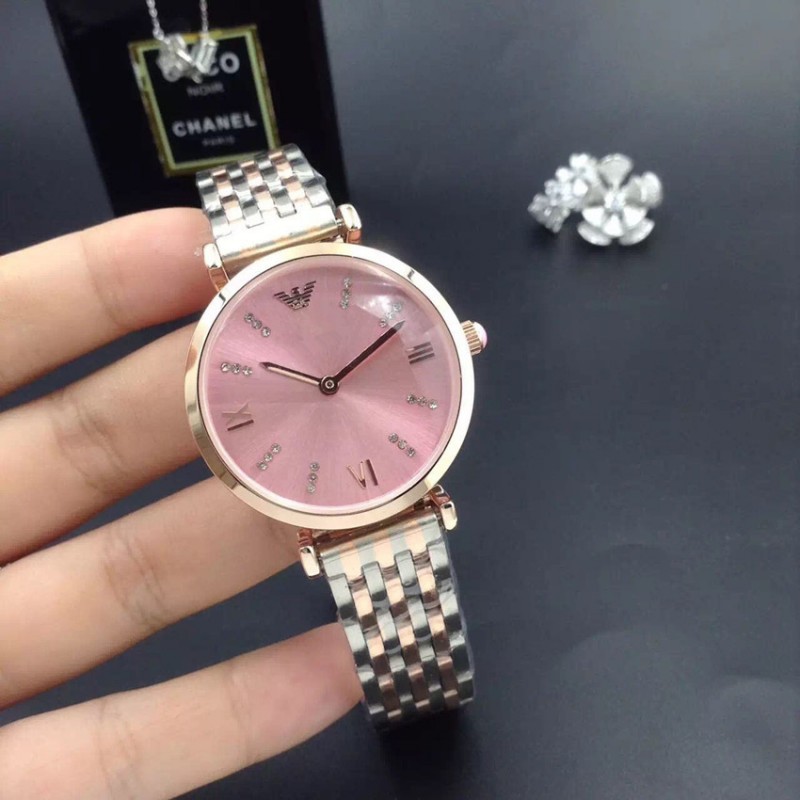 新款爆款時尚鋼帶女表 粉色手錶 韓版鉆表 女士時裝手錶 一件代發工廠,批發,進口,代購