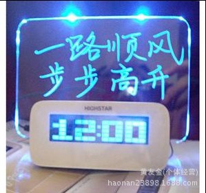 USB時鐘留言板 好時達1140C創意LED計時器 配熒光筆留言板工廠,批發,進口,代購