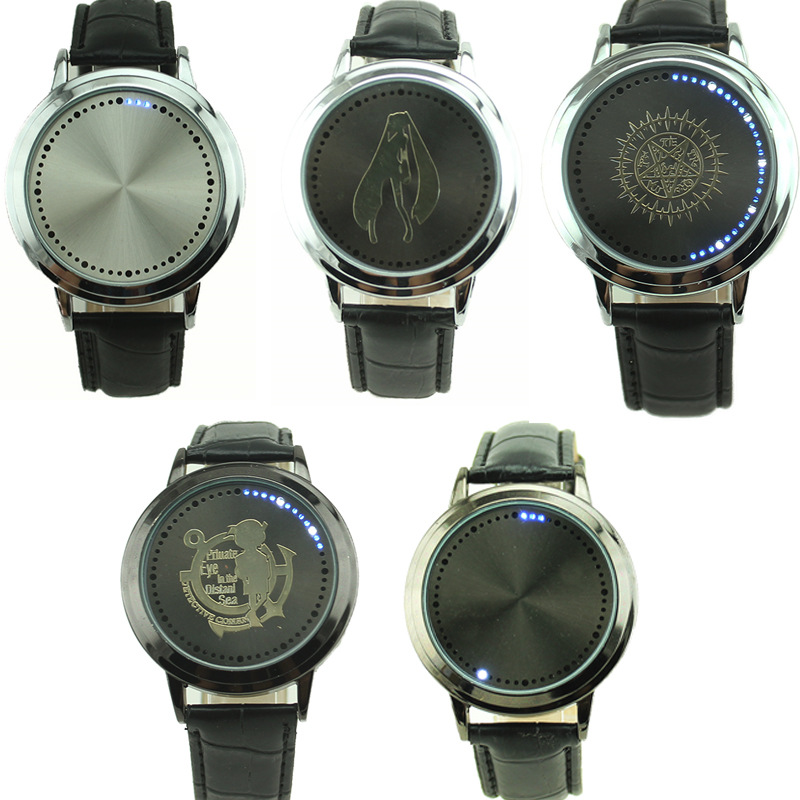 個性創意智能真皮防水LED觸屏手錶男女士學生情侶對表觸摸屏手錶批發・進口・工廠・代買・代購
