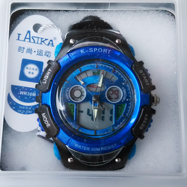 正品拉斯卡 新款時尚防水 男女學生夜光電子手錶 冷光運動手錶工廠,批發,進口,代購