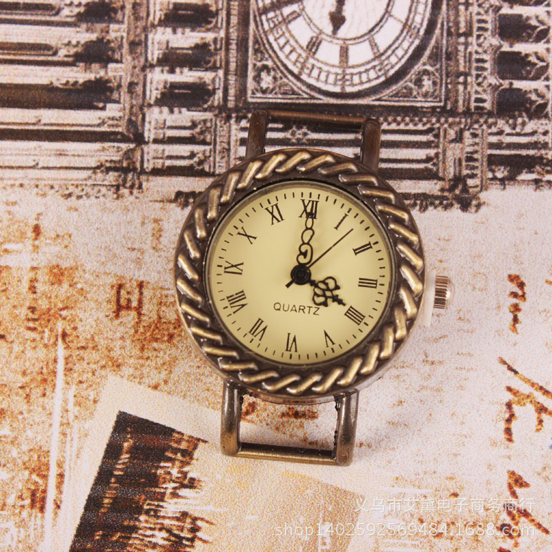 細螺紋羅馬麵復古風格手錶表頭 古銅色歐美流行手錶表頭廠傢批發工廠,批發,進口,代購