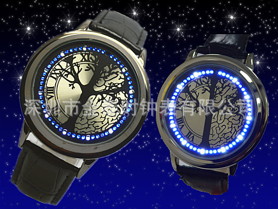 韓國時尚流行生命之樹  觸摸屏手錶 LED星星點燈手錶工廠,批發,進口,代購