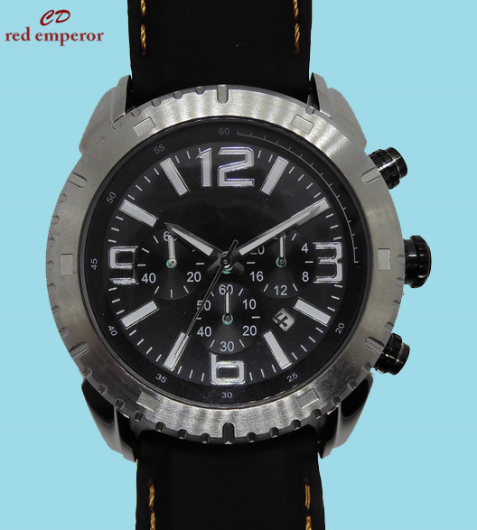 深圳手錶生產廠傢 鋼殼配真皮表帶 瑞士原裝手錶 高檔男士手錶批發・進口・工廠・代買・代購