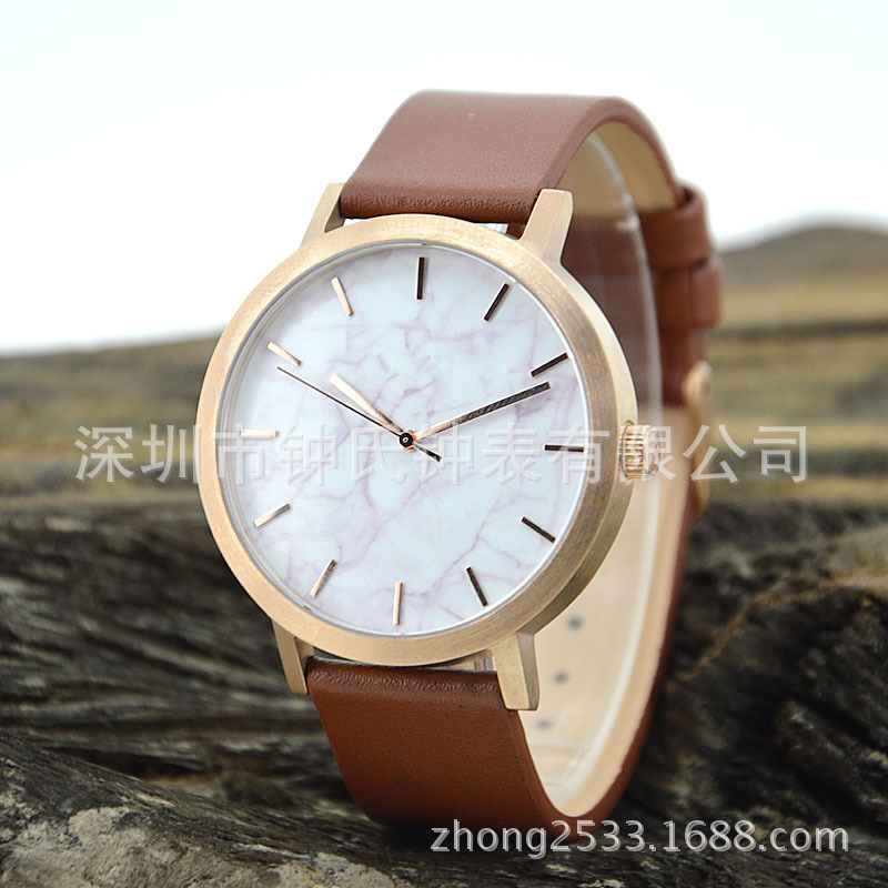 手錶工廠批發2016新款男士超薄不銹鋼手錶 超酷真皮表帶手錶工廠,批發,進口,代購
