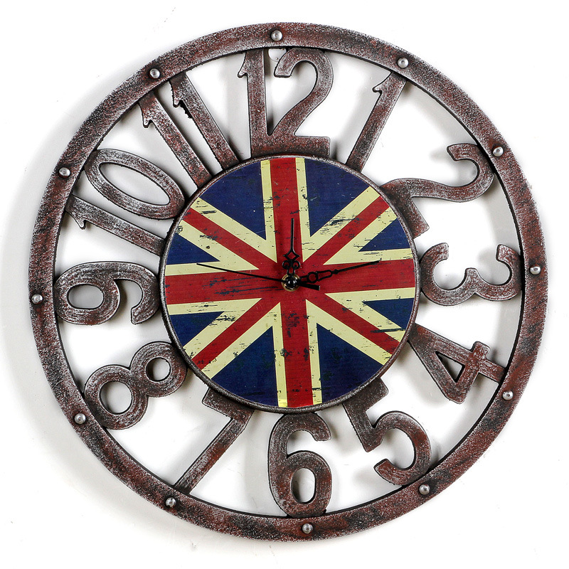 歐式仿古齒輪掛鐘 齒輪鐘 墻麵壁鐘 復古做舊 時尚個性木質客廳鐘工廠,批發,進口,代購