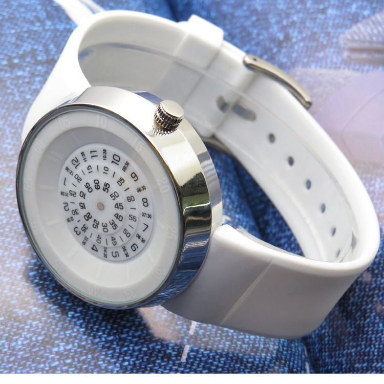 深圳圓盤方盤時尚創意防水數字同心圓三角很短指針石英手錶秒盤表工廠,批發,進口,代購