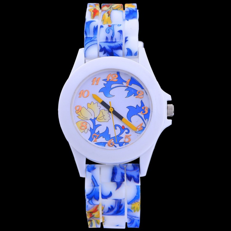 新款手錶2016廣州新款手錶時尚水鉆女士新款手錶彩印矽膠新款手錶批發・進口・工廠・代買・代購
