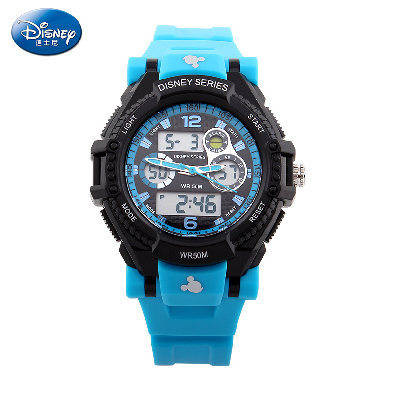 迪士尼 50米超強防水兒童運動電子手錶 炫酷多功能雙顯表208工廠,批發,進口,代購
