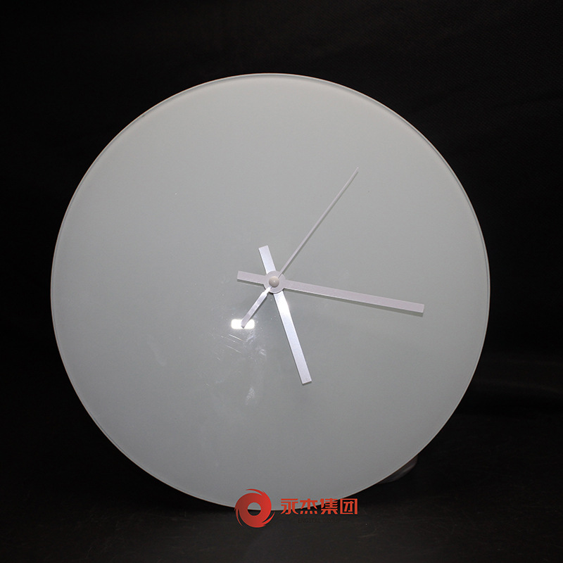鋼化玻璃時鐘_熱轉印圓形時鐘_創意時鐘_可以印圖案的玻璃鐘批發・進口・工廠・代買・代購