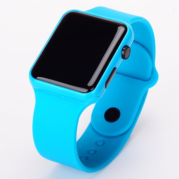 2015新款流行蘋果款矽膠手錶 方形LED電子矽膠手錶  可定製logo批發・進口・工廠・代買・代購