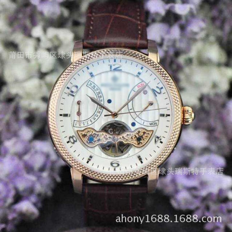 陀飛輪系列高檔新款瑞士手錶 爆款休閒時尚男士手錶 皮帶機械手錶工廠,批發,進口,代購