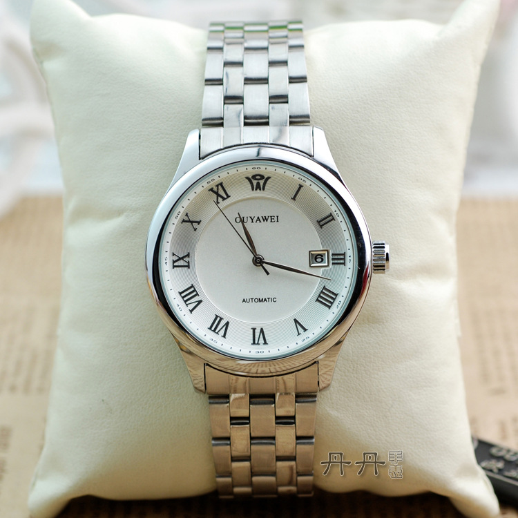 Z 白麵銀邊經典簡約防水男士高檔機械手錶 時尚爆款機械手錶批發批發・進口・工廠・代買・代購