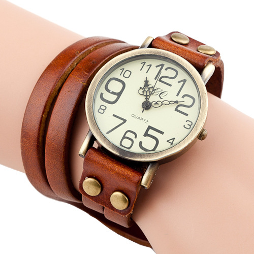 【速賣通爆款】創意手錶 個性牛皮表 男女通用 手錶一件代發批發・進口・工廠・代買・代購
