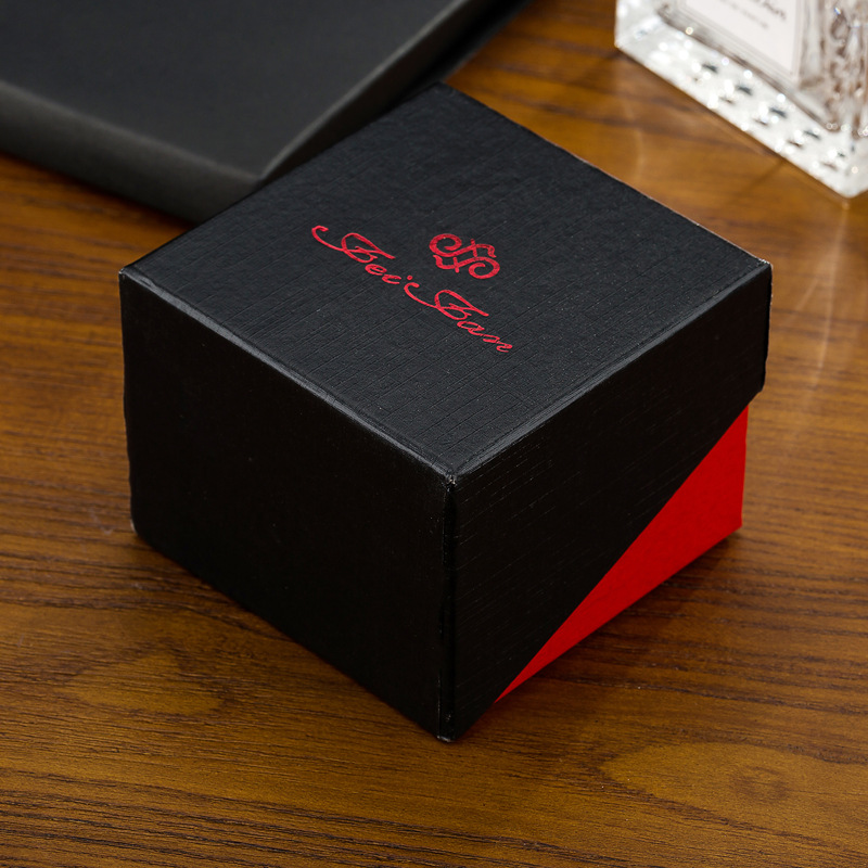 精美包裝非凡手錶盒時尚斜紅黑合蓋禮品紙盒潔白枕頭高檔表盒批發工廠,批發,進口,代購