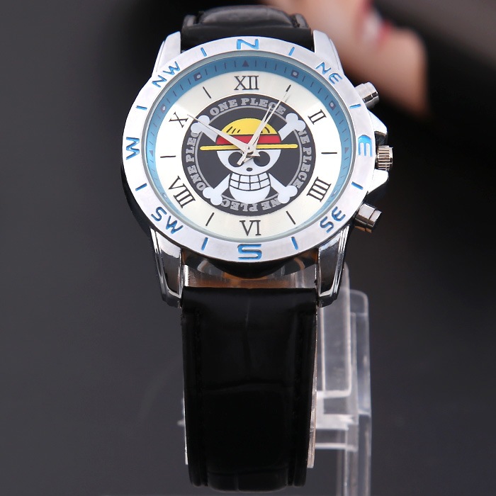 海賊王骷髏頭標志防水刻度時針手錶批發・進口・工廠・代買・代購