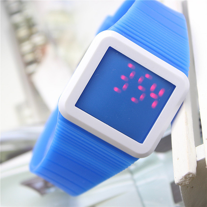 一件代發供應低價LED燈矽膠電子手錶超薄觸摸屏led禮品碗表手錶批發・進口・工廠・代買・代購