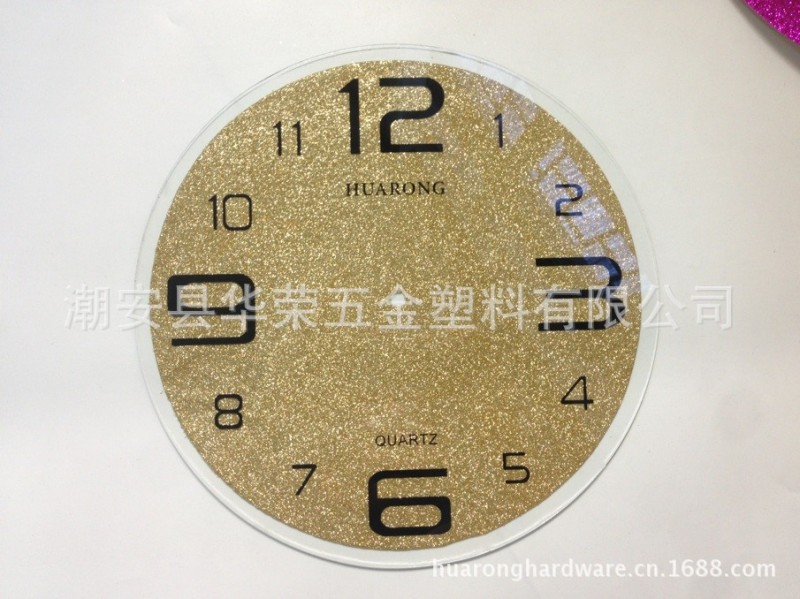 華榮時鐘掛鐘配件 PVC炫彩鐘麵 絲印數字玻璃麵工廠,批發,進口,代購