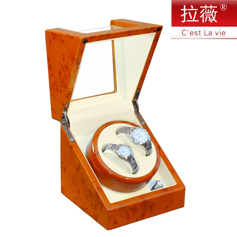 搖表器批發 高檔2位自動機械表上鏈盒 花梨木色男士手錶盒批發・進口・工廠・代買・代購