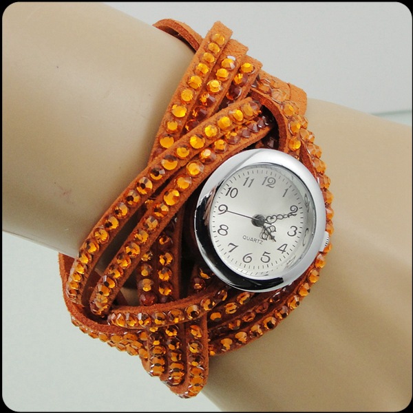 2014韓國時尚女士手鏈表 學生時尚手錶 纏繞多層鑲滿鉆手鏈表批發・進口・工廠・代買・代購