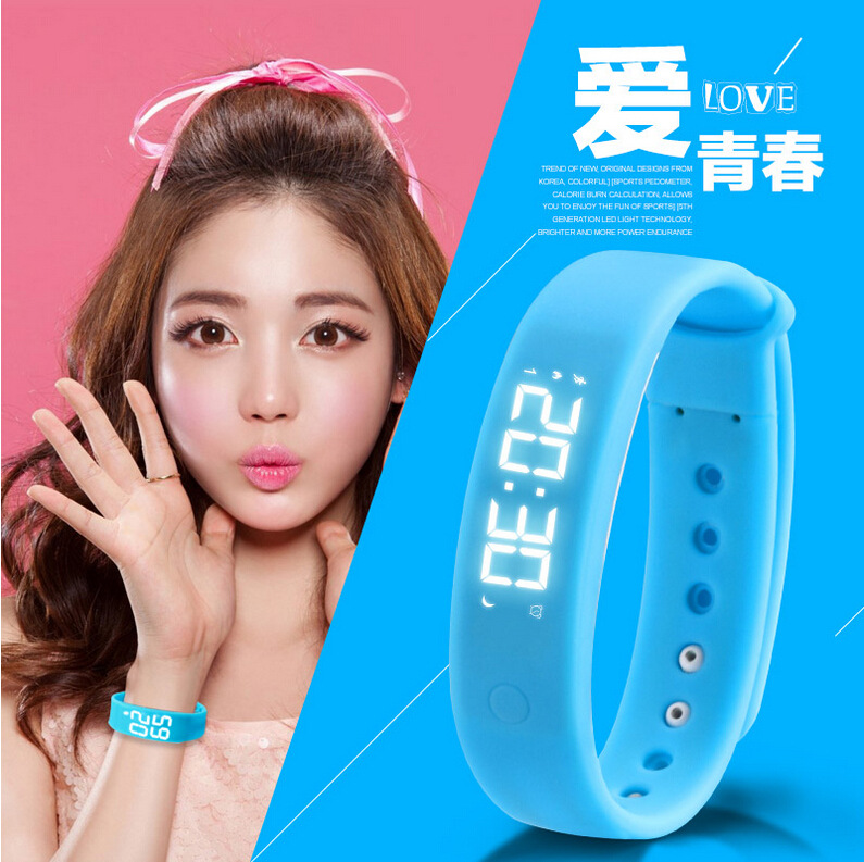 禮品定製韓版女學生手錶手環 兒童夜光電子表男運動跑步LED電子表批發・進口・工廠・代買・代購