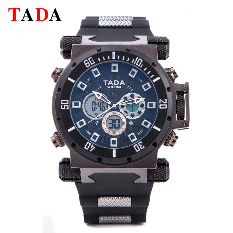 TADA新款男士雙顯示多功能戶外休閒防水大表盤外貿熱銷款男手錶批發・進口・工廠・代買・代購