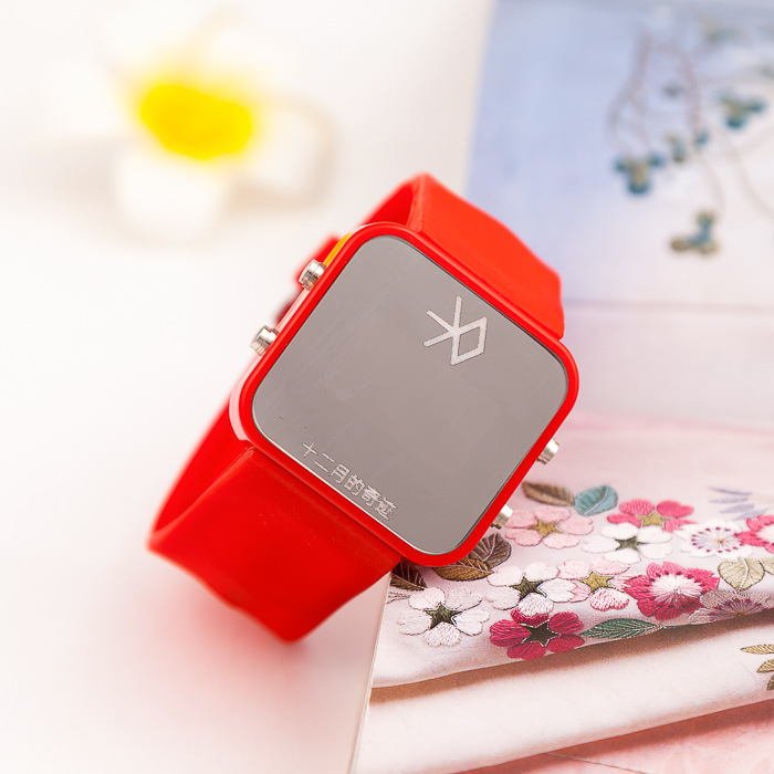 12月的奇跡 EXO  周邊 官方 同款 LED鏡麵大手錶 【紅色】批發・進口・工廠・代買・代購