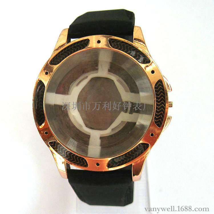 高檔時尚商務男裝手錶配件矽膠橡膠表帶創意新款合金表殼工廠,批發,進口,代購