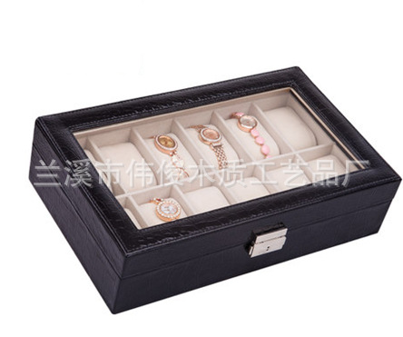 偉俊供應皮質手錶盒 12隻裝皮質手錶盒 手錶展示盒 表盒廠傢工廠,批發,進口,代購