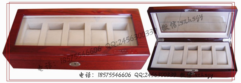 卡西歐Casio精品木表盒 高檔木質手錶盒 透明天窗五支手錶木盒工廠,批發,進口,代購