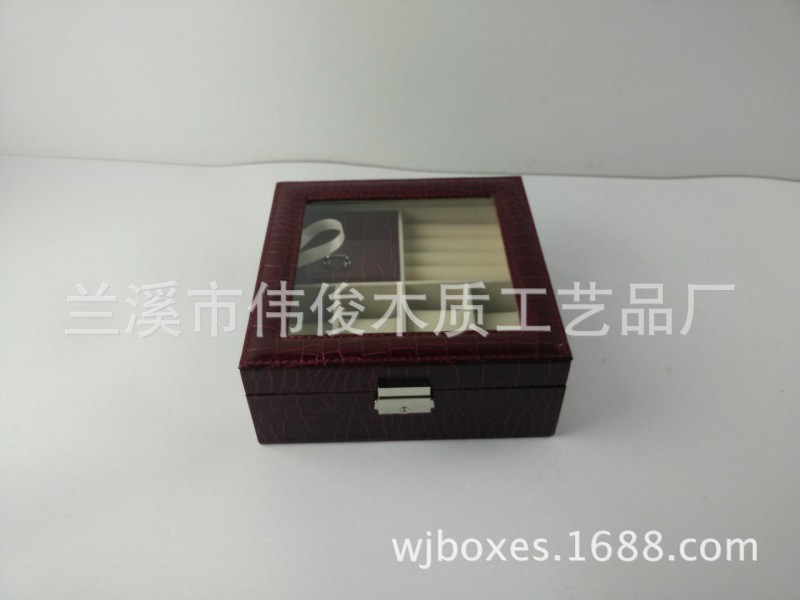 表盒廠傢專業生產定做鱷魚紋高檔皮質手錶展示盒 皮革首飾盒手錶工廠,批發,進口,代購